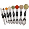 Magnetic Measuring Spoons Stainless Steel Set of 8 Stackable Double