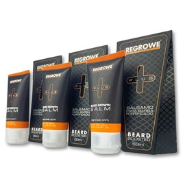 Regrowe - Bálsamo de Crecimiento de Barba Fortificado Regrowe Plus 5% | 3 Piezas…
