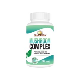 RISE-N-SHINE Mushroom Complex Supplement for Clarity & Focus - Immune Support w/Lion’s Mane, Reishi, Mushroom, Chaga, Maitake & Shiitake Mushroom - 30 Day Supply - 30 Capsules