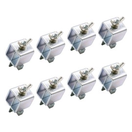 KASCLINO Butt Welding Clamps, 8pcs Multifunctional Small Butter-Fly Shaped Auto Body Panel Clamps for Edge to Edge Welding Magnetic Ground Clamp Welding Door Alignment Tool(Silver)