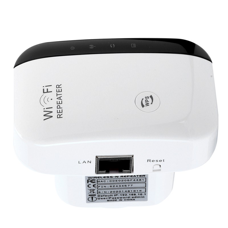 Repeater WiFi Signal Amplifier 300M Ethernet Port Wall‑Mount White for