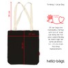 Hello-Bags. Canvas Shopping Bag Outer: 100% Cotton. Includes Zip, Lining