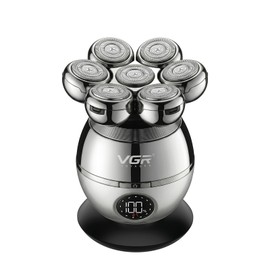 VGR 315 7D Floating Head Shaver for Bald Men with Wet Dry Charging Base