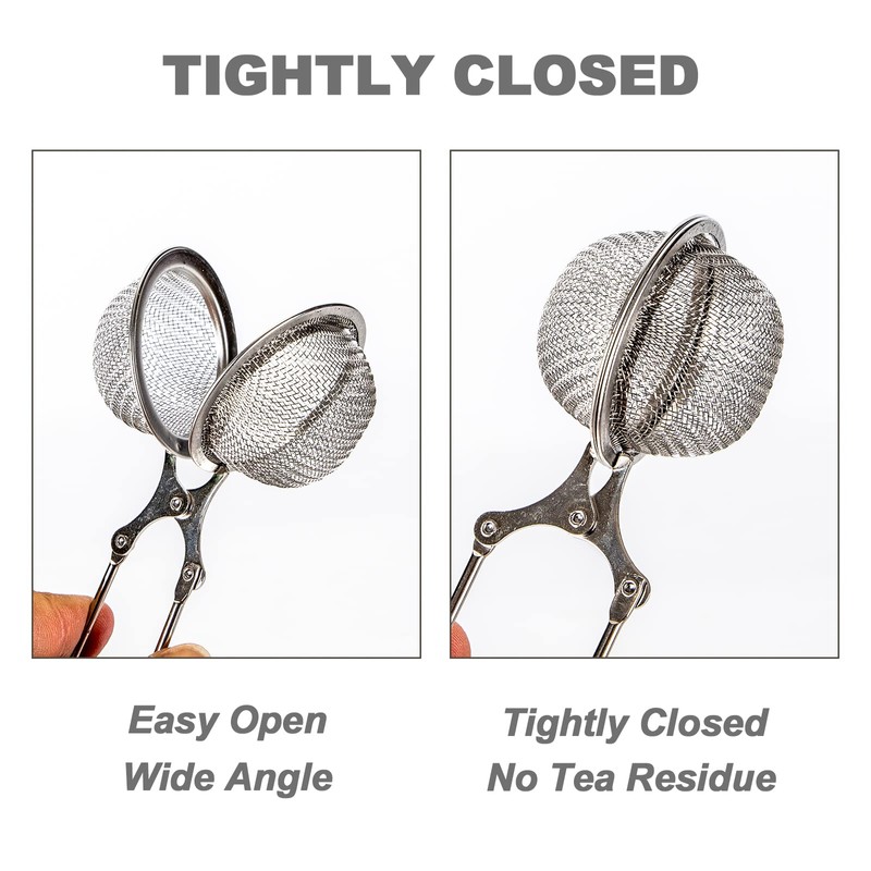 Snap Ball Tea Strainer, Exptolii 2 Pack Stainless Steel Tea