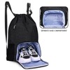 BAVELOE Drawstring Backpack with Wet Pocket & Shoe Compartment, Water-Resistant