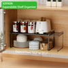 SOFRON Expandable Cabinet Storage Shelf, Stackable Organizer Rack for Kitchen