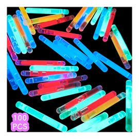Easter Egg Fillers, 100 Mini Glow Sticks Bulk Party Pack, Easter Basket Stuffers, Glow In The Dark Easter Eggs, prefilled Family Activities Games Hunt Party Favors for Teens Boys Girls Adult Kids