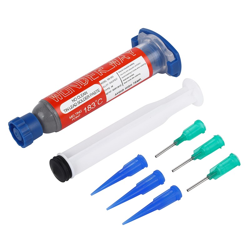 Wonderway Sn63/Pb37 T4 Tin Lead Solder Paste No Clean, 183℃