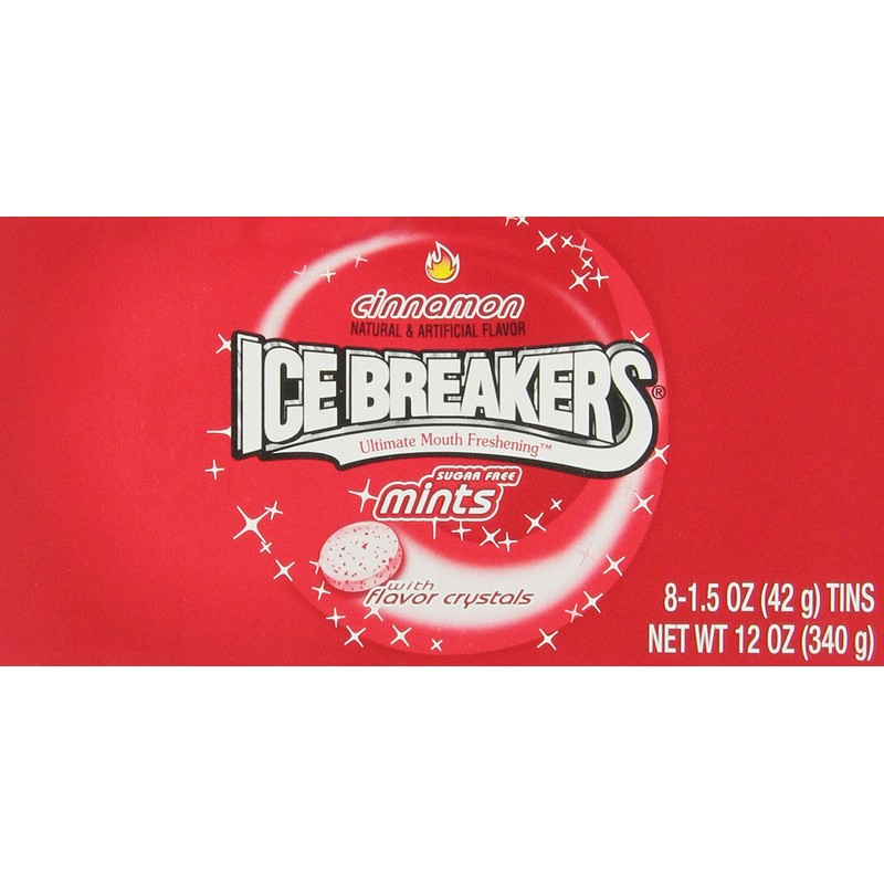 ICE BREAKERS Sugar Free Mints, Cinnamon, 1.5 Ounce (Pack of