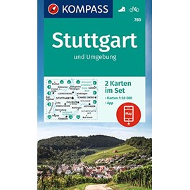 KOMPASS Wanderkarten-Set 780 Stuttgart und Umgebung (2 Karten) 1:50.000: inklusive Karte zur offline Verwendung in der KOMPASS-App. Fahrradfahren.