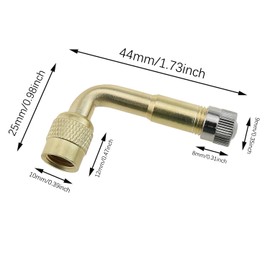 ZZHXSM 2PCS Tyre Valve Extension Brass Adaptors Air Nozzle Extension Rod with Rubber Seal and Sealing Cap Spool Adapter Suitable for Bicycles Motorcycles Trailers