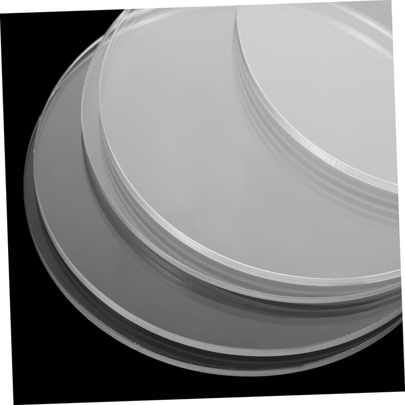 CIYODO 5pcs Transparent Acrylic Circles Smooth Edge Acrylic Discs for