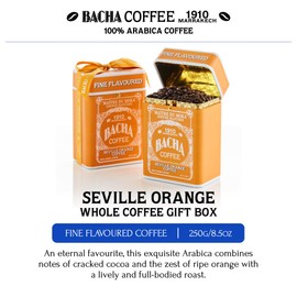 Bacha Coffee | Seville Orange Fine Flavoured Signature Nomad Collection, 100% Arabica Whole Beans, Medium Roast, 250g