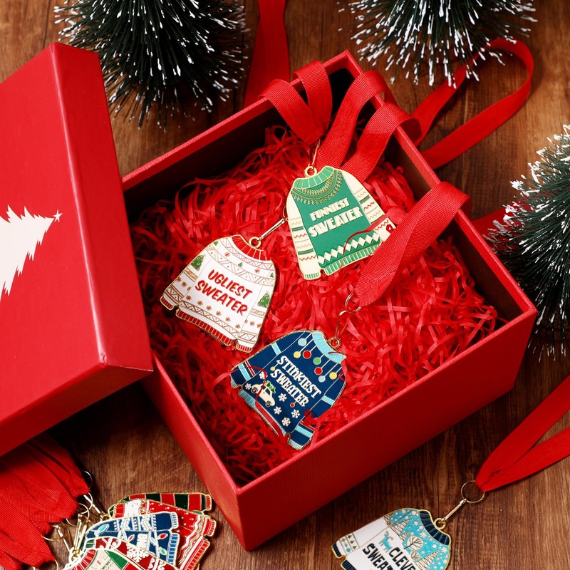 Soaoo 12 Pcs Ugly Sweater Medal Award Christmas 2.36 Inch