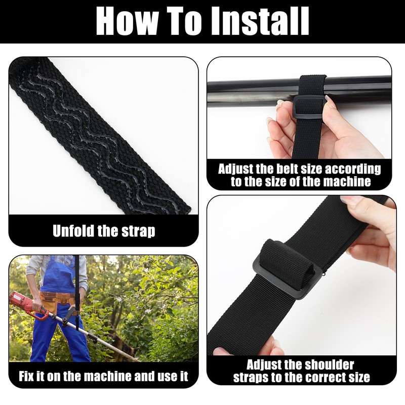 Meng Jiaran Strimmer Harness Padded Belt Shoulder Strap,2PCS Adjustable Strimmer