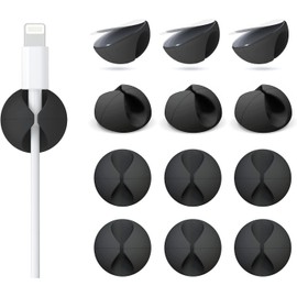 Znben 12 Pack Cable Clips, Cord Organizer Holder Adhesive Cable Management Chargh
