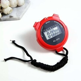 Digital Sports Stopwatch Timer Lap Large Display Interval Training Digital Stopwatch With Calendar Alarm Clock| Refree Digital Stopwatch For Sports Training, Swimming Running. (Red)