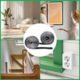 WGLILO 1.5 Inch x 15 Feet Hook and Loop Strips with Adhesive, Double Sided Nylon Self Adhesive Tape for Home Office School and Crafting, Prevent Sofa Cushions, Mats, Mattresses from Sliding, Black