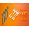 Eco Fork Open Stock, Bulk 12 Piece Set, White Reusable