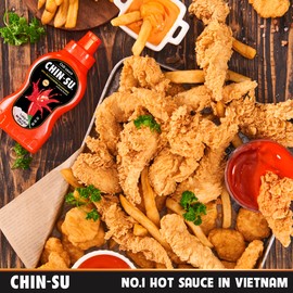 The Original Vietnamese Chili Sauce, CHIN-SU Sweet Sriracha Chili, Organic Pasta, Pizza, Rippen Chili Garlic Hot Sauce, Salsa Hot Spaghetti BBQ Sauce Gift Set, 1 Pack of 8.82oz