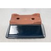 Rectangular Glazed Bonsai Pot, Cactus & Succulent Planter with Mesh