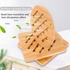 Conisy Heat-resistant trivet, set of 4, bamboo, non-slip, washable coasters