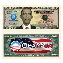 American Art Classics Barack Obama 2012 Commemorative Dollar Bill Collectible in Currency Holder