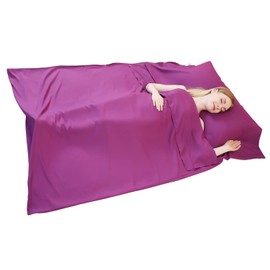 JITTY Sleeping Bag Liner Travel Sheet for Business Camping Backpacking Hiking Mountain Climbing Home Hostels Train 83"x45" (Purple)