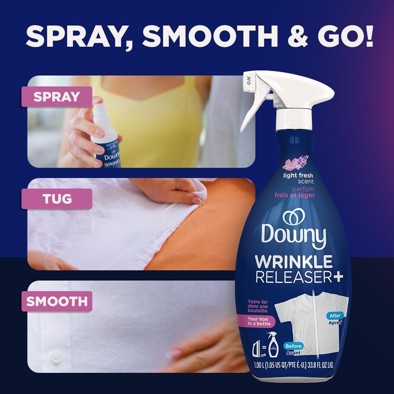 Downy Wrinkle Releaser Spray, Travel Size Spray + 16.9 Fl
