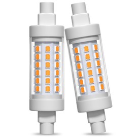 Lamptobe R7S 78mm 10W LED Bulb, Warm White 3000K Dimmable Linear LED Bulb Equivalent to Halogen R7S, J78 R7S for Landscape Lighting, Floor Lamps(2-Pack)