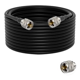 Vecys PL 259 UHF Cable Male PL-259 to UHF Male PL-259 Low Loss Coaxial Cable, UHF Jumper PL-259 RG58 32.8FT/10M for Walkie Talkie CB Radio SWR Meter Antenna Analyzer