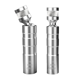 Spark Plug Wrench 14 mm 16 mm 3/8 Inch Drive Thin-Walled Spark Plug Wrench Set Magnetic Spark Plug Socket, Flexible Universal Spark Plug Key Disassembly Tool for Car Repairs