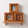 HOUOOFVA 3x3 Tiny Shadow Box Frame, Acacia Wood Keepsake Display