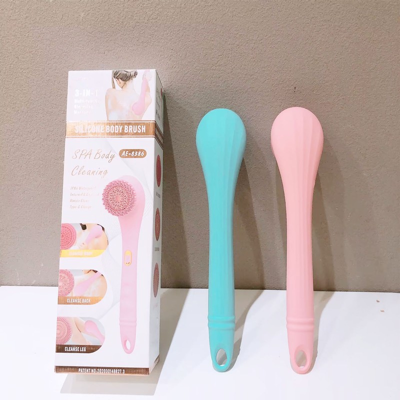 Electric Shower Brush Set Long Handle Waterproof Remove Dead Skin