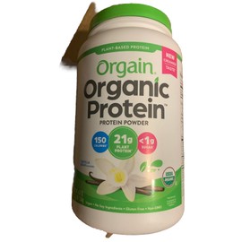 Orgain Organic Plant Based Protein Powder, Vanilla Bean, 2.74 lb EXP. 5/22/2026