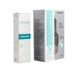 Farmapiel Kit Ácido Hialurónico 2% + Contorno de Ojos | Sérum acido hialurónico 30g con 8 tipos de HA + Gel ojos 15g | Hidratación profunda y antiarru