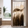 Ruelvth Stall Shower Curtain, Small Mountain and Forest RV Shower