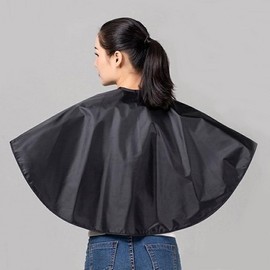 Home Salon Waterproof Hair Dye Cape Cutting Cape Clothing Protector Hairdressing Gown Perm Cape Dyeing Cape_Black 2ea