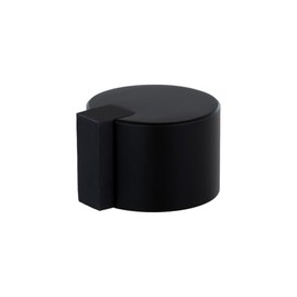 EVI - Topes de puerta de acero inoxidable, cierre calcomanía, goma protectora, tapón de puerta negro de 1.1 x 0.79 pulgadas