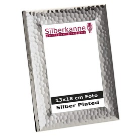 SILBERKANNE Picture Frame Hammer Look 13 x 18 cm Premium Silver Plated in Top Workmanship