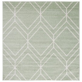 SAFAVIEH Adirondack Collection 6' Square Sage/Ivory ADR241Y Modern Geometric Non-Shedding Living Room Dining Bedroom Area Rug