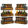 ROURANB Spice Rack Wall Mount 6 Pack, Space-Saving Seasoning Organizer,Screw