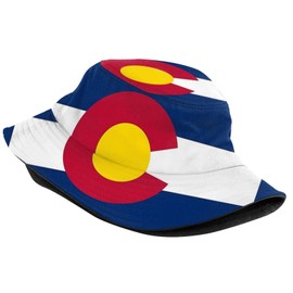 Cute Colorado State Flag Bucket Hats Fashion Sun Cap Packable Outdoor Colorado Fisherman Hat for Women and Men