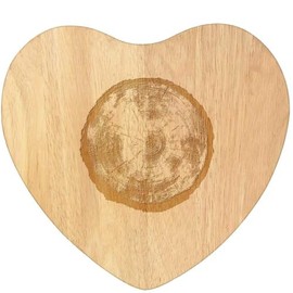 'Tree Growth Rings' Wooden Heart Shaped Chopping/Cutting Board (WB00084411)