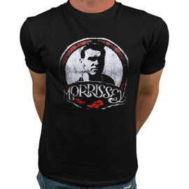 Morrissey T-Shirt - Iconic 80s Rock Band Graphic Tee Vintage Music Fan Shirt - Black M