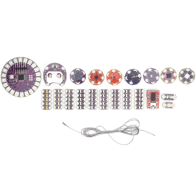 Lilypad Kit, Conductive PCB Sewing Thread Kit, Electronic Starter Kit,