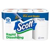 Scott Rapid-Dissolving Toilet Paper, 12 Double Rolls, Septic-Safe, Toilet Paper