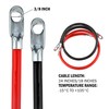 Cartman 4AWG 18-Inch Battery Inverter Cables Set, 4Gauge x 18"
