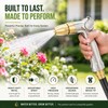 Heavy Duty Garden Hose Nozzle with Brass Tip for Lawn