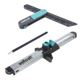 wolfcraft Project Set "Transfer Angle and Fit Laminate" I 8660000 I 2 Practical Helpers for Precise Laying of Vinyl and Laminate